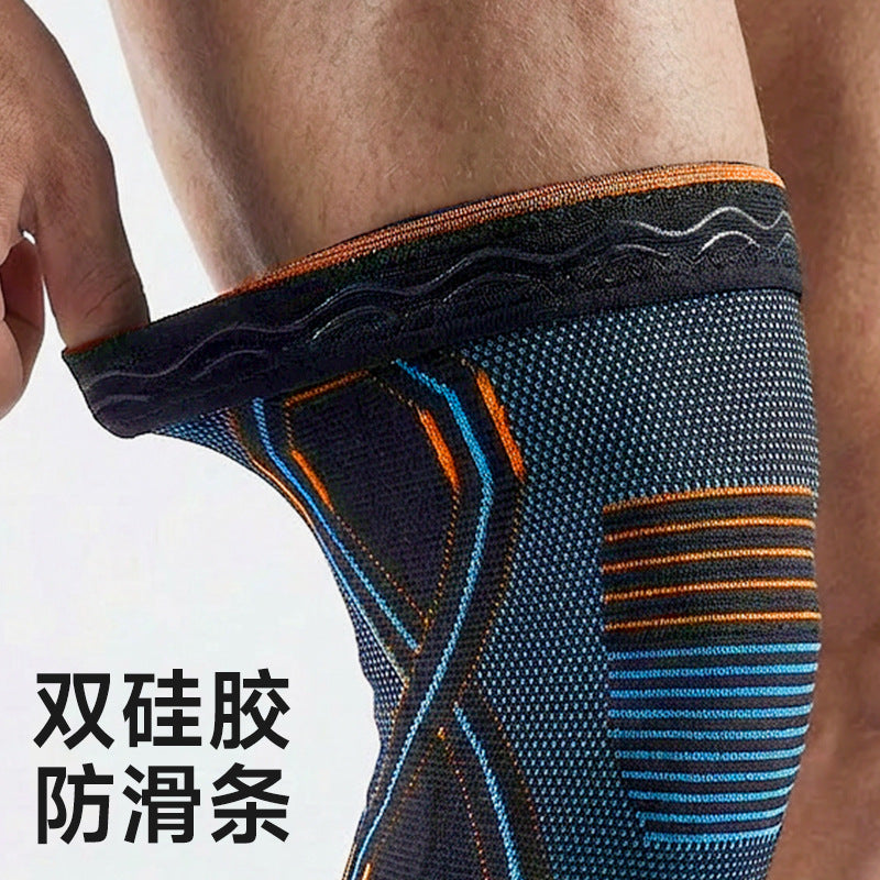Cross-border sports knee pads running outdoor fitness knitted breathable non-slip pressurized knee joint protective cover customization