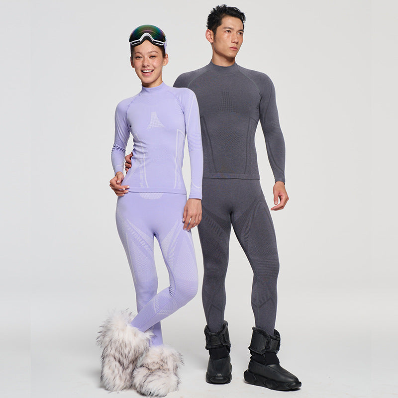 Outdoor mountaineering merino wool quick-drying underwear set men's and women's perspiration breathable sports function ski quick-drying clothes