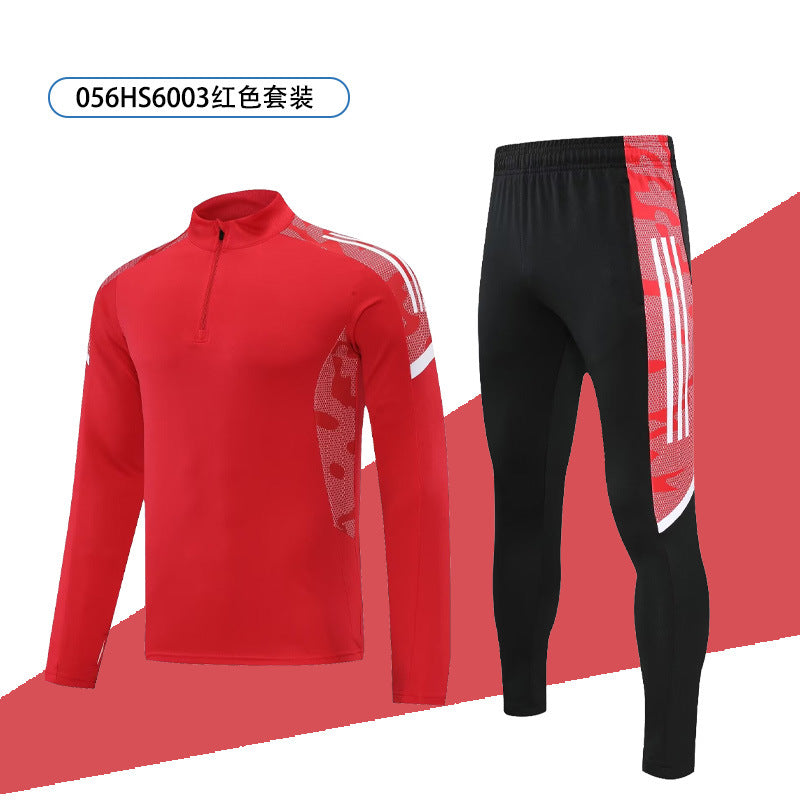 Autumn and winter training clothes jacket men's and women's long-sleeved football sports appearance clothes set custom LOGO quick-drying fitness clothes