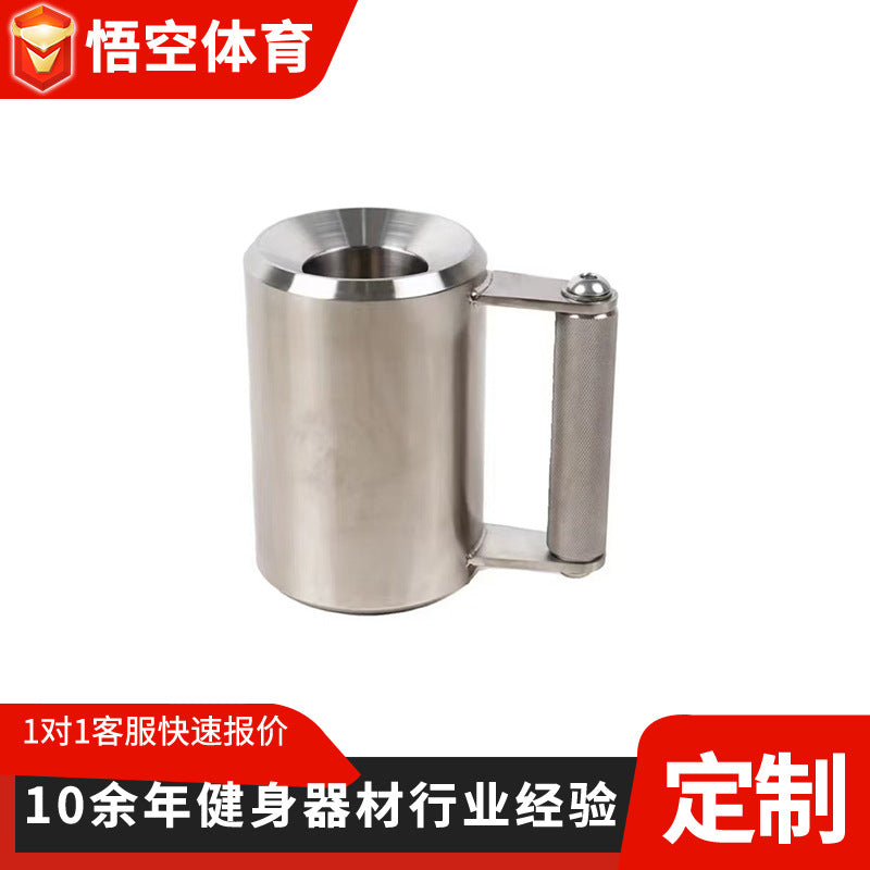 Stainless steel dumbbell cup practice overweight 8kg fitness cup overweight water cup fitness home stainless steel dumbbell cup
