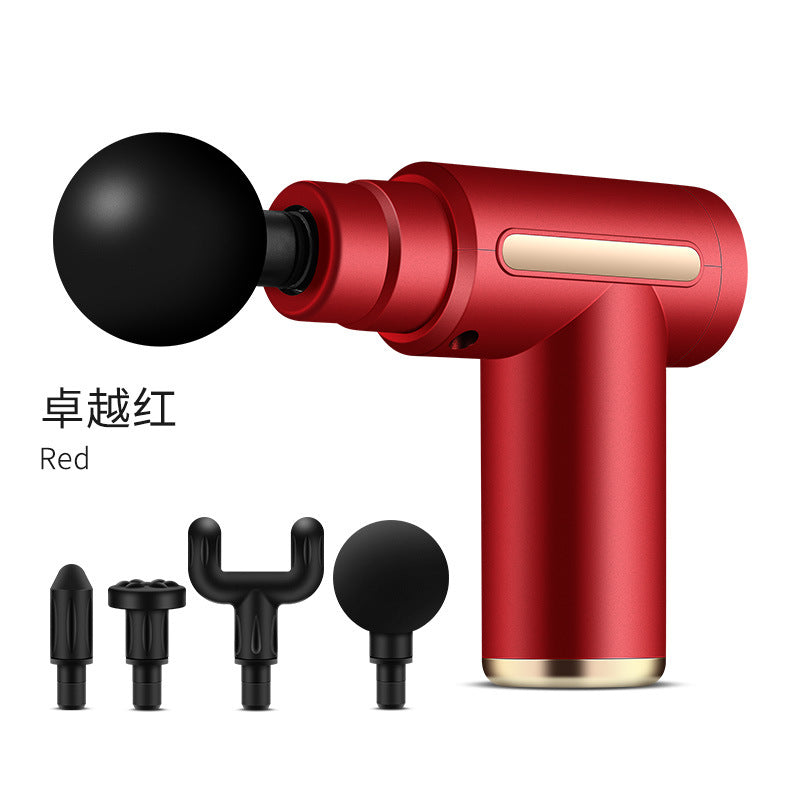 Mini Fascia Gun Hot and Cold Electric Vibration Massager Portable Muscle Relaxation Massager Multi-head Fascia Gun