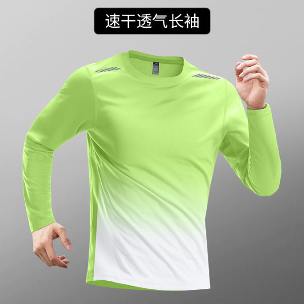 Sports quick-drying clothes long-sleeved t-shirt men's ice silk sunscreen summer thin breathable mountaineering running loose outdoor top