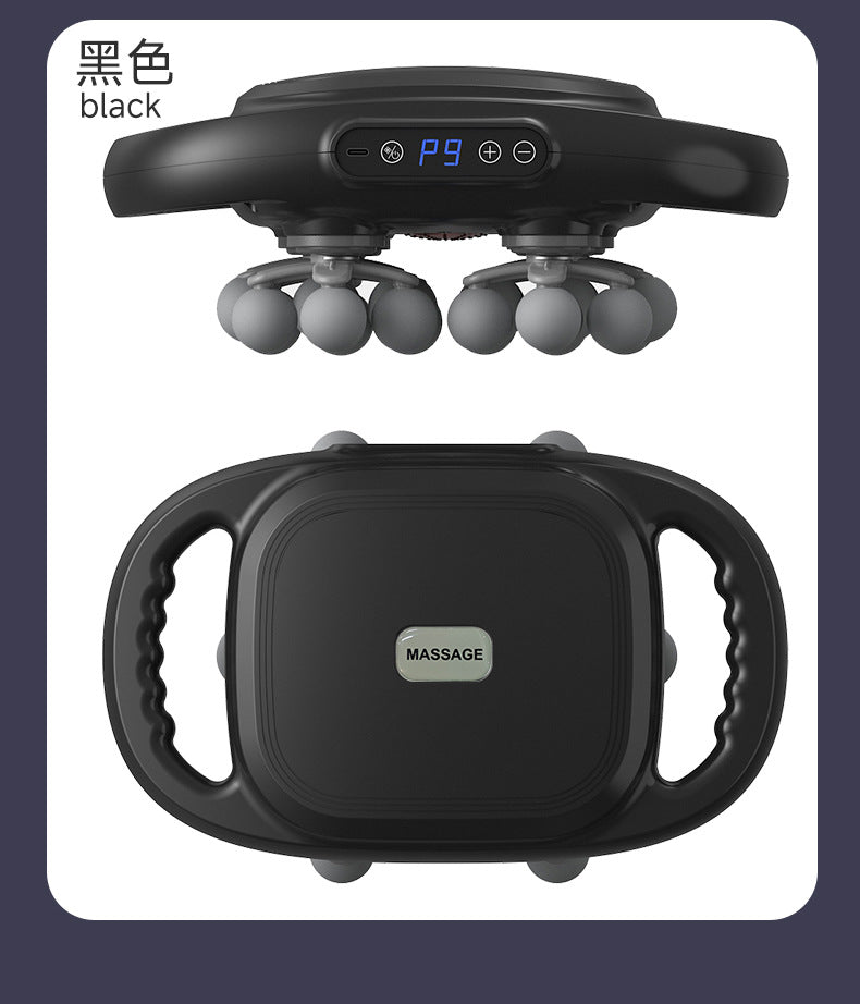 New cross-border LCD 22-head fascia gun waist back stretching vibration deep muscle massager charging