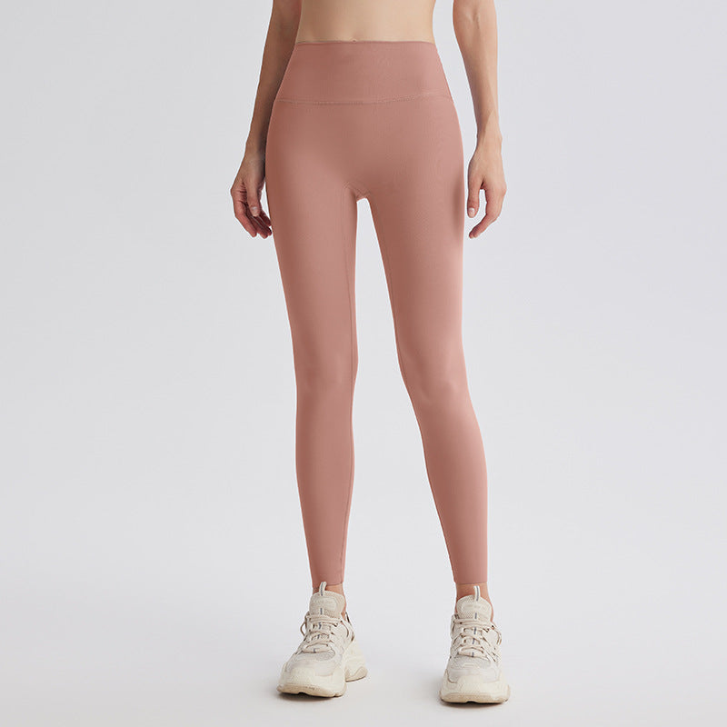 Upgrade the sixth generation of double-sided abraded shark pants, high-waisted nude yoga clothes, running sports fitness pants, hip-lifting yoga pants.