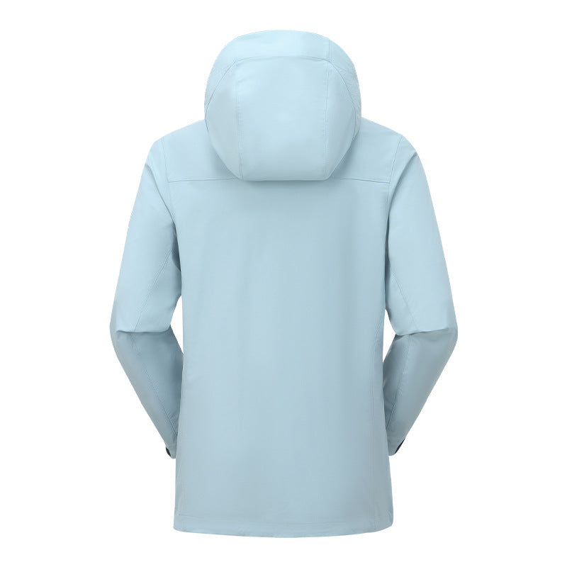 New Spring Outdoor Sports Jacket Anti-splashing Ultra Light Breathable Jacket Men's and Women's Group Hiking Suit Casual Camping