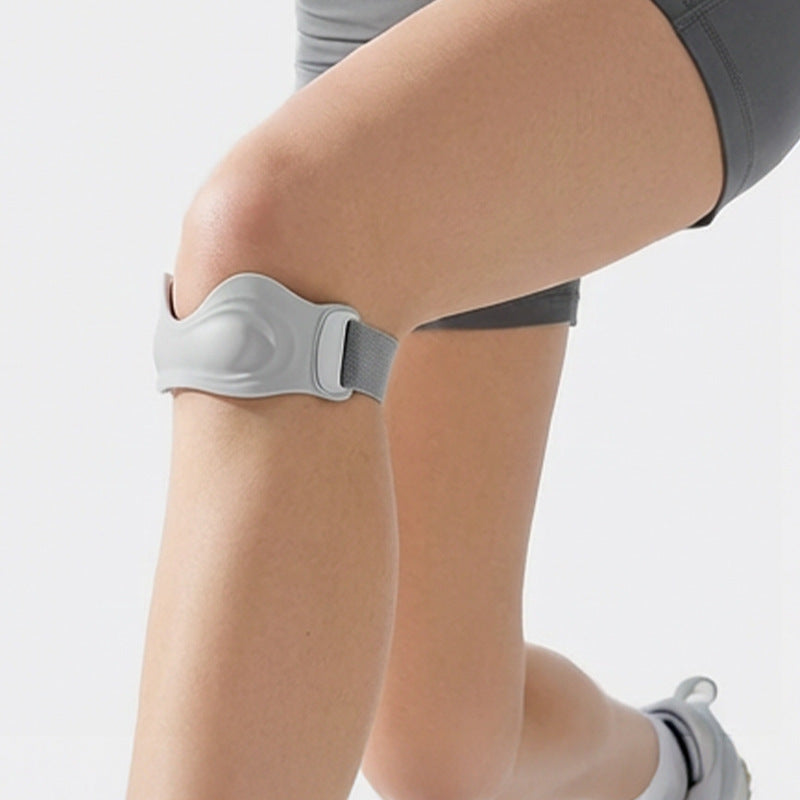 Cross-border upgrade silicone patella strap sports knee pads professional grade running shock absorption fixed meniscus patella protective strap