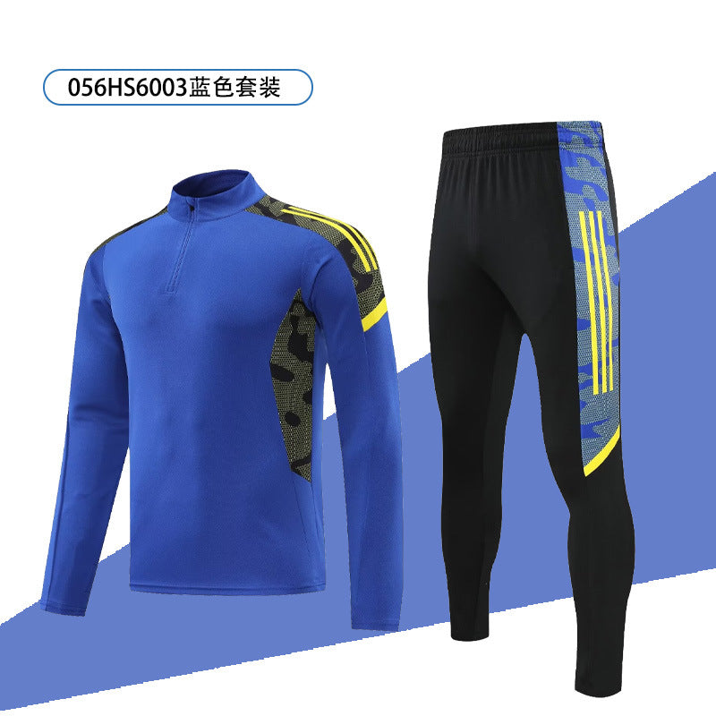 Autumn and winter training clothes jacket men's and women's long-sleeved football sports appearance clothes set custom LOGO quick-drying fitness clothes