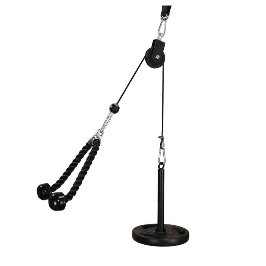 Homemade fitness equipment modification accessories DIY household high pull-down practice big bird equipment pulley wire rope