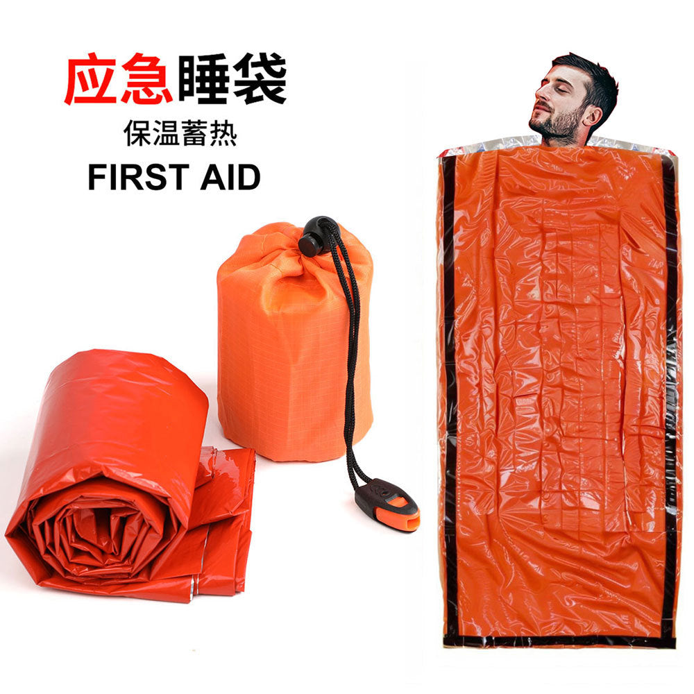 Cross-border Outdoor First Aid Sleeping Bag Emergency Camping Hiking Mountain Climbing Outdoor Insulation Equipment Survival Blanket