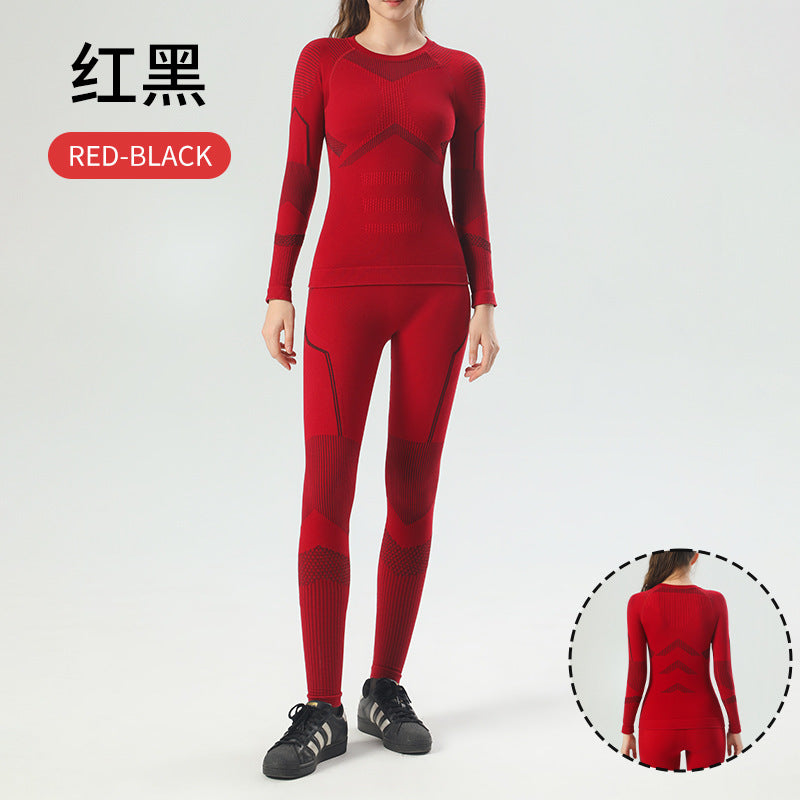 Ski quick-drying clothes, underwear, warm compression, perspiration, breathable women's outdoor mountaineering sportswear, functional tight suit