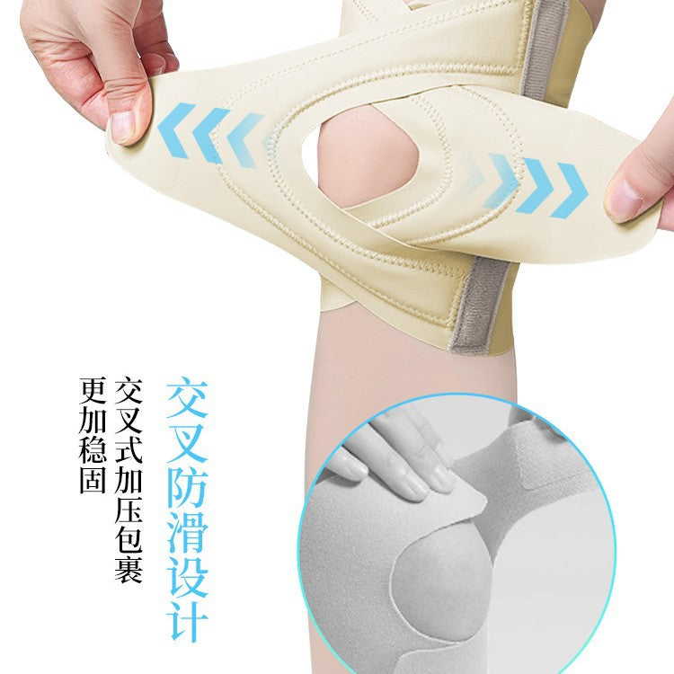 Male and female knee support fixation joint protection patella belt shock absorption protection meniscus cross pressure sports knee pads