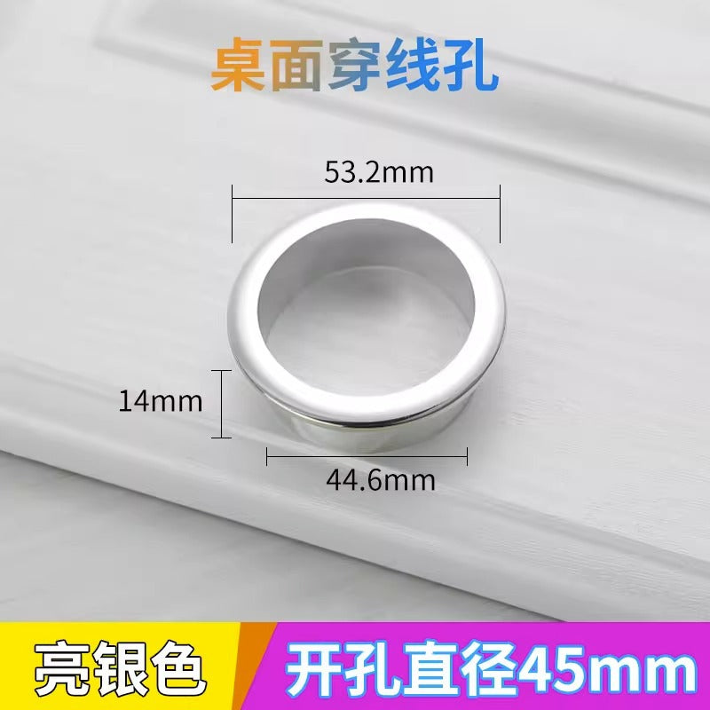 Computer Desktop Desk Threading Hole Cover Desk Face Hole Threading Wire Box Opening Hole Cover Round Decorative Ring