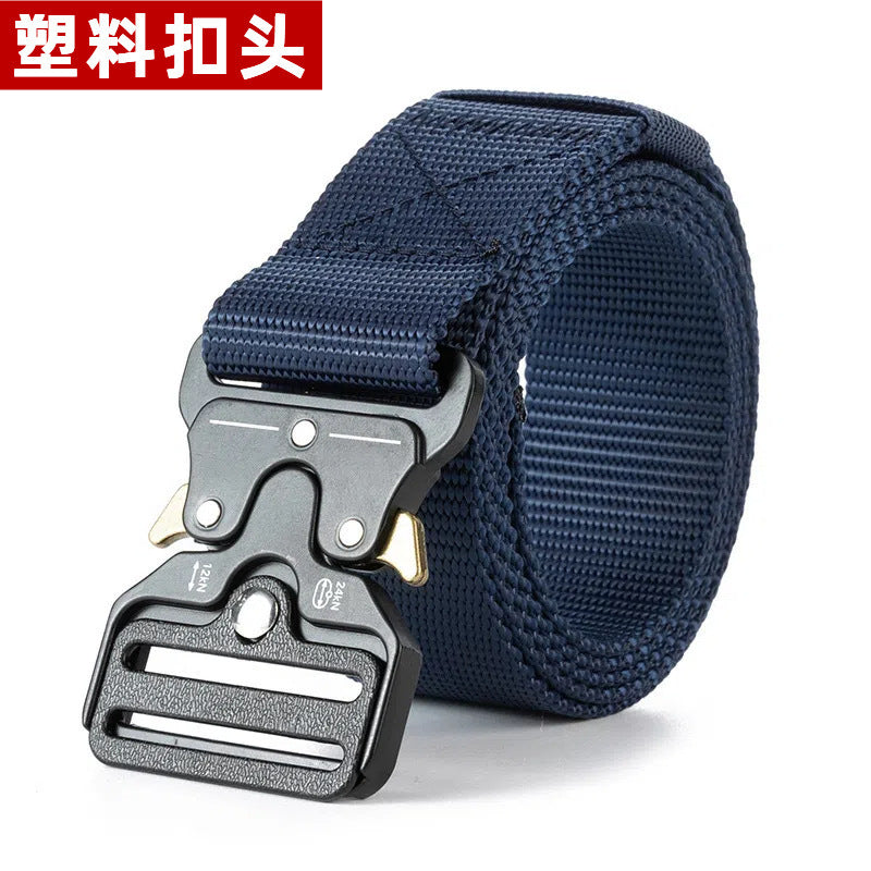 Cobra Tactical Plastic Buckle Belt Outdoor Casual Tooling Training Belt Imitation Nylon Braided Belt