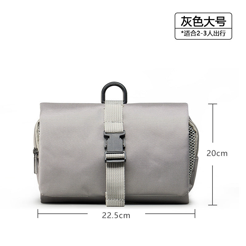 Unprinted Japanese buckle folding toilet bag hook men's business trip toiletries storage bag cosmetic bag