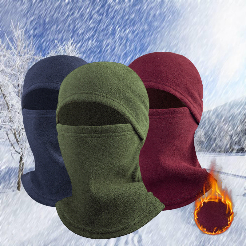 Winter integrated windproof cycling mask multi-functional scarf outdoor skiing hat fleece cold-proof and warm headgear