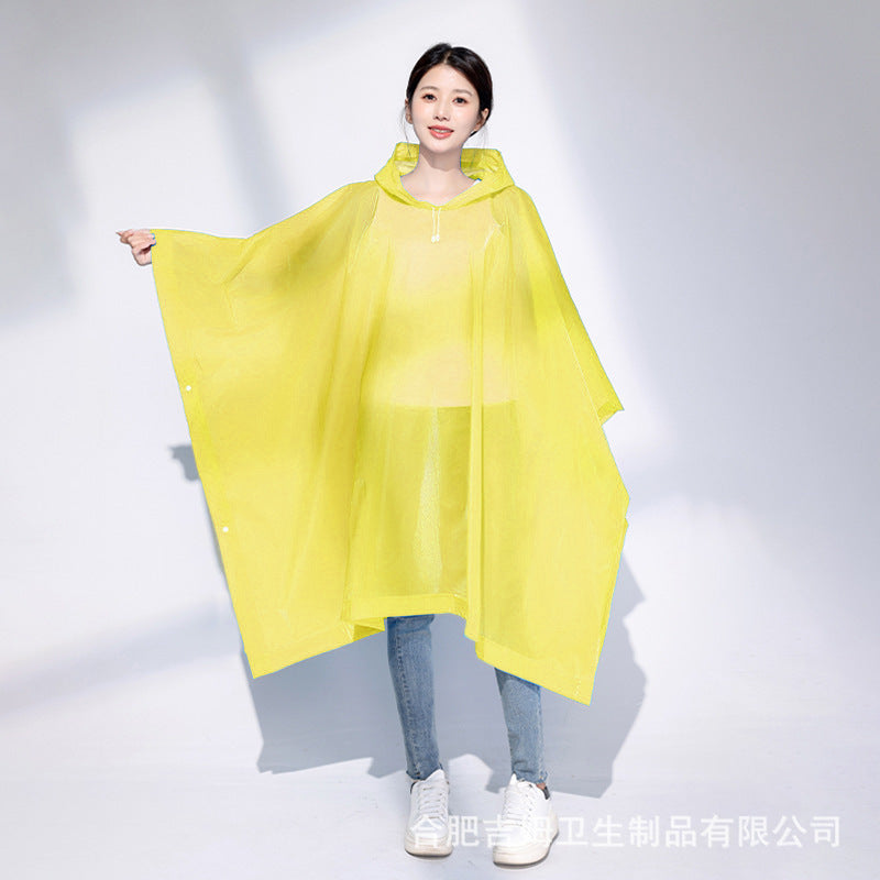 Non-disposable thickened outdoor travel adult poncho rafting EVA portable light men's and women's fashion, raincoat wholesale