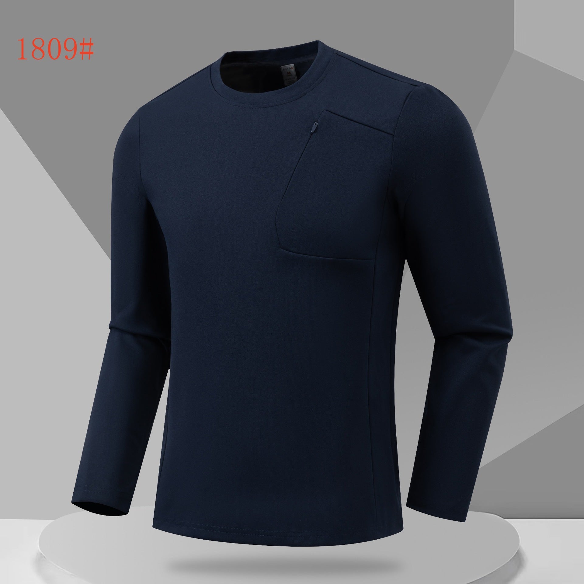 Outdoor running fitness sportswear moisture-absorbing quick-drying bottoming top men's and women's casual slim-fit crew neck long-sleeved t-shirt