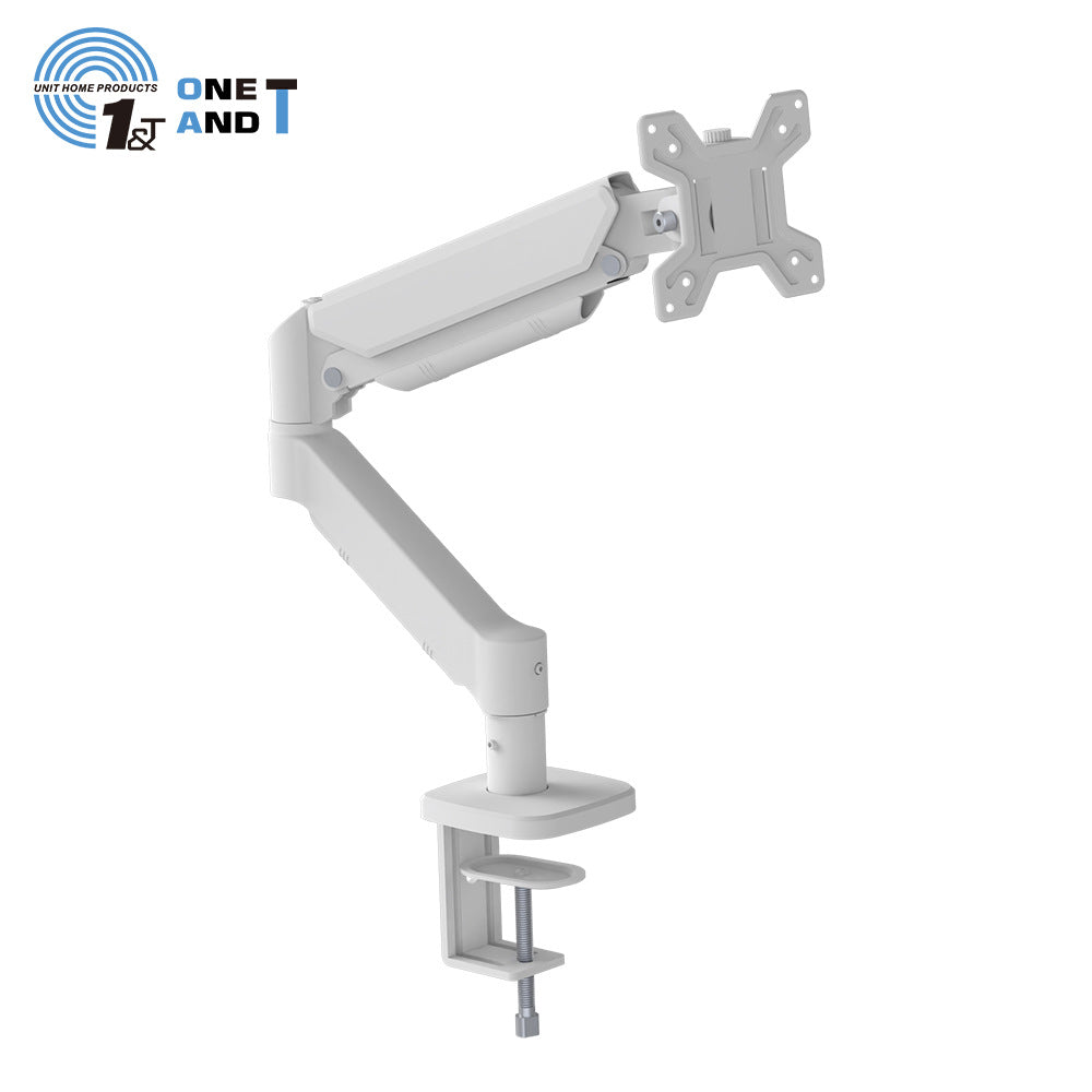 Kehao, a pneumatic spring monitor computer bracket, white, supports dynamic hovering and 360 ° rotation