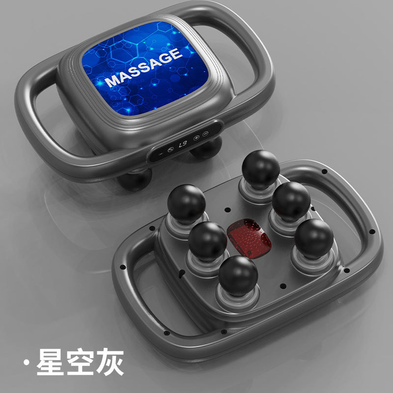 New six-head fascia gun professional grade waist back high-frequency vibration massager 6-head massage gun cross-border special supply