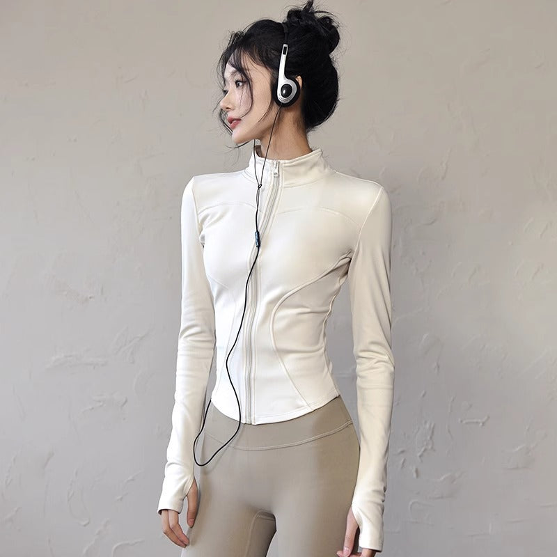 Giant Skinny Jacket Women's Lulu Yoga Suit Top Quick Drying Outdoor Sports Running Pilates Fitness Suit