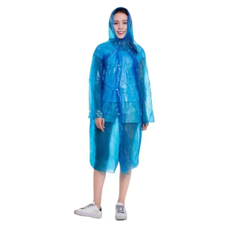 Disposable raincoat outdoor mountaineering portable travel raincoat thickened extra large portable raincoat spot supply