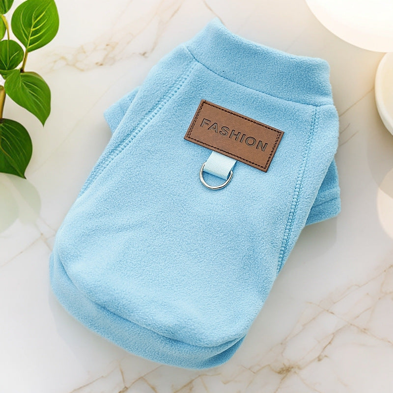 Cross-border new pet dog cat autumn and winter clothes velvet dog clothes cat clothing