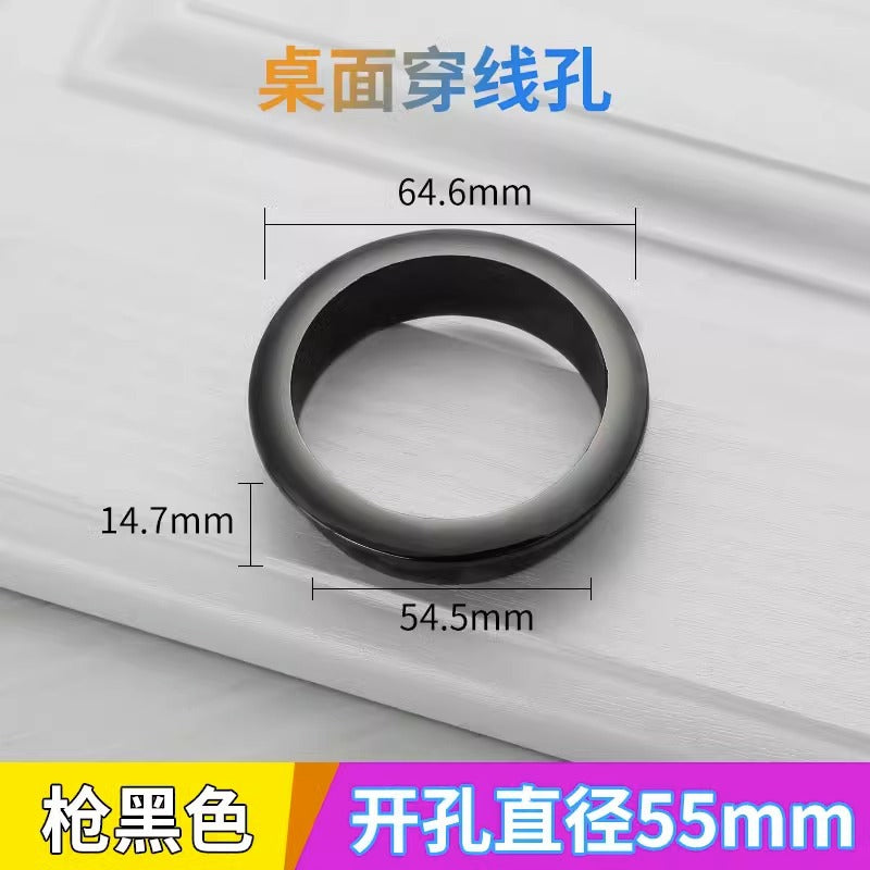 Computer Desktop Desk Threading Hole Cover Desk Face Hole Threading Wire Box Opening Hole Cover Round Decorative Ring