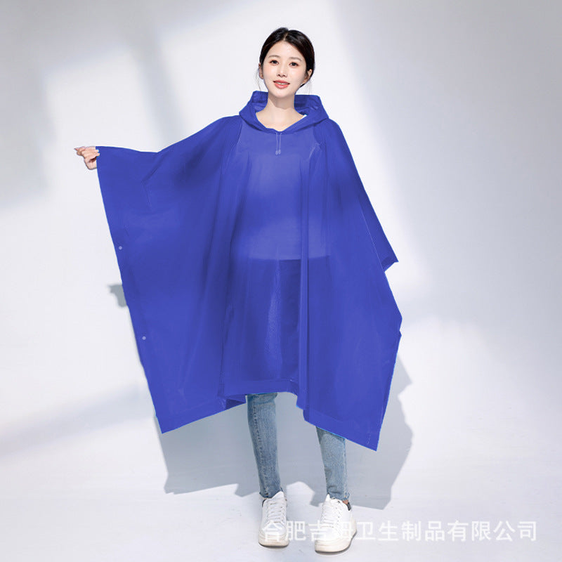 Non-disposable thickened outdoor travel adult poncho rafting EVA portable light men's and women's fashion, raincoat wholesale
