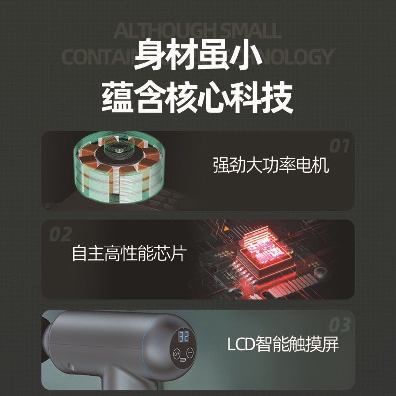 Fascia gun cross-border mini massage gun muscle relaxation massager electric cross-border Amazon fascia grab factory