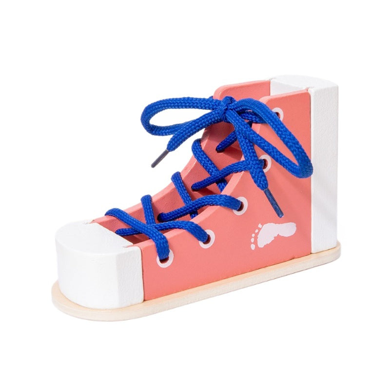 Children's shoelaces toy teaching aids learn to tie and practice wearing shoelaces baby Montessori kindergarten area early education toys
