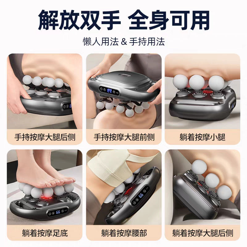 New six-head fascia gun professional grade waist back high-frequency vibration massager 6-head massage gun cross-border special supply