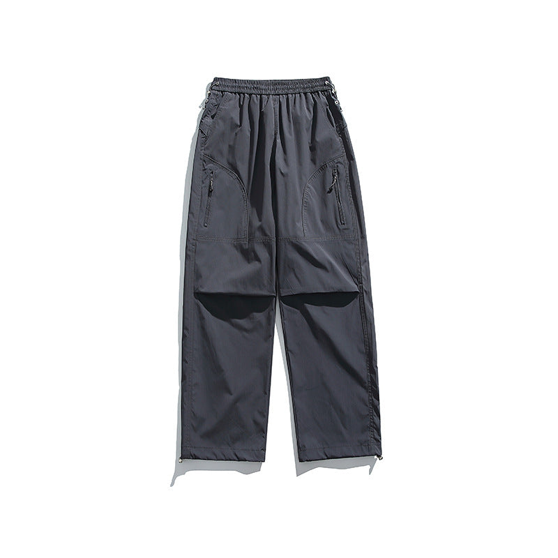 IZEXX tide brand outdoor mountaineering three-proof water-splashing quick-drying sports fleece charge pants men's and women's functional wind overalls