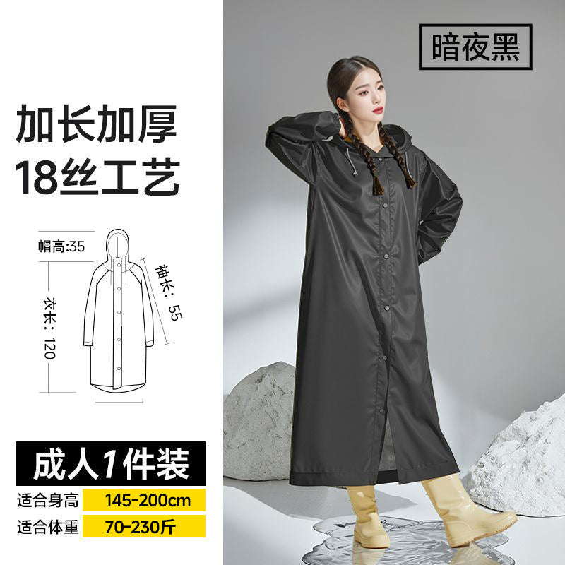 Raincoat thickened adult outer wear travel portable outdoor mountaineering single long full body rainstorm protection disposable poncho