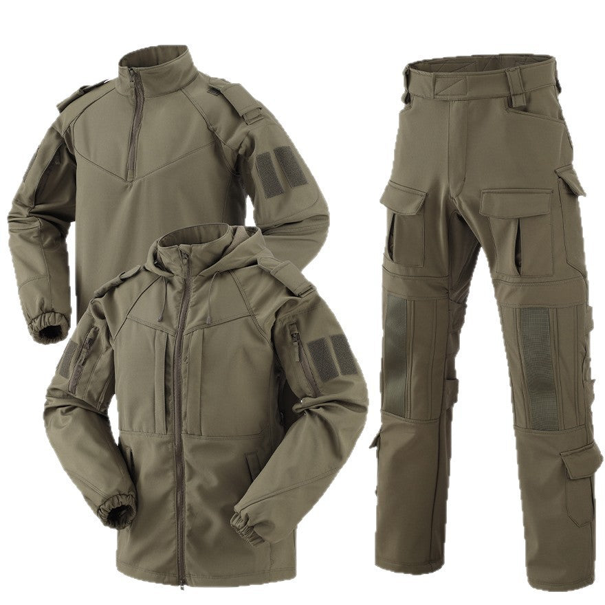 Outdoor sports jacket men's three-in-one sports suit windproof waterproof jacket fleece tactical three-piece set