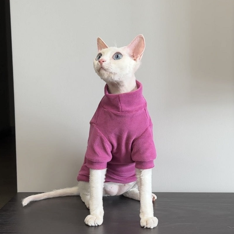 Cross-border wholesale Sphinx cat autumn and winter clothing hairless cat soft elastic sweater alien cat clothes