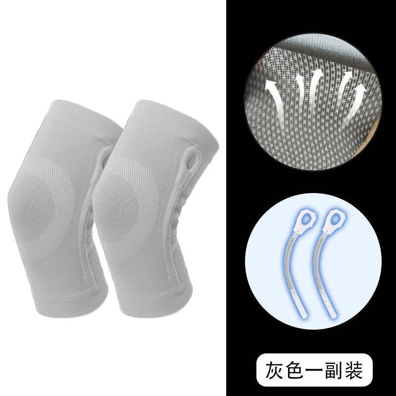 Knitted nylon warm knee pads autumn and winter sports cold protection leg pads gold fleece lined with fleece spring support anti-sprains