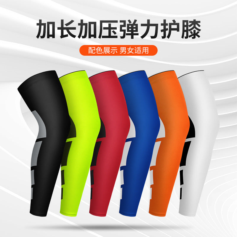 Wholesale Basketball Knee Pads Warm Long Barrel Badminton Outdoor Running Marathon Leg Pads Riding Compression Sports Knee Pads