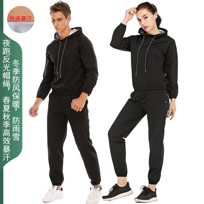 Outdoor running sports body sculpting sweatsuit set fitness yoga suit top large size sweatsuit wholesale for women and men