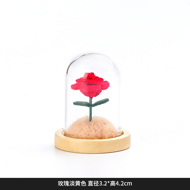 Creative and cute handmade ornaments Car desktop Home decoration Resin handicrafts Prince take flower small ornaments