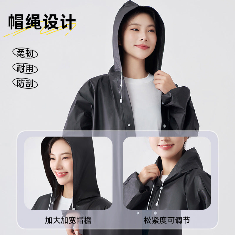 Non-disposable thickened outdoor travel adult poncho rafting EVA portable light men's and women's fashion, raincoat wholesale