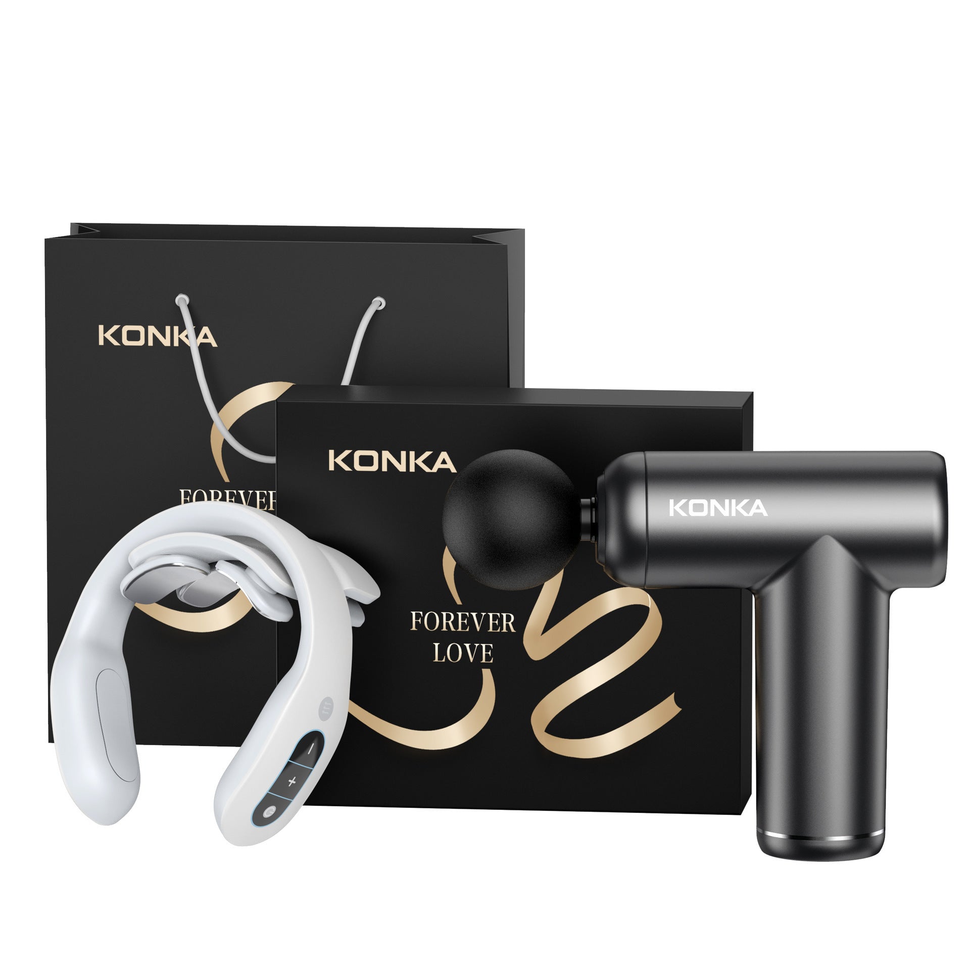 Konka fascia gun gift box set, cervical spine massager, neck protector gift, New Year's Day and Spring Festival business souvenir wholesale