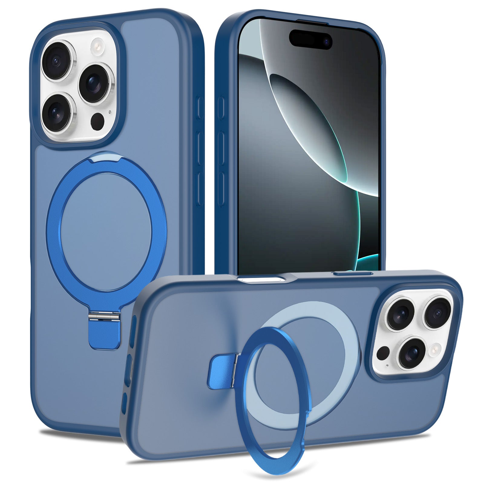 Applicable to Apple 17pm bracket mobile phone case magnetic suction two-in-one iphone16promax matte 15 protective case