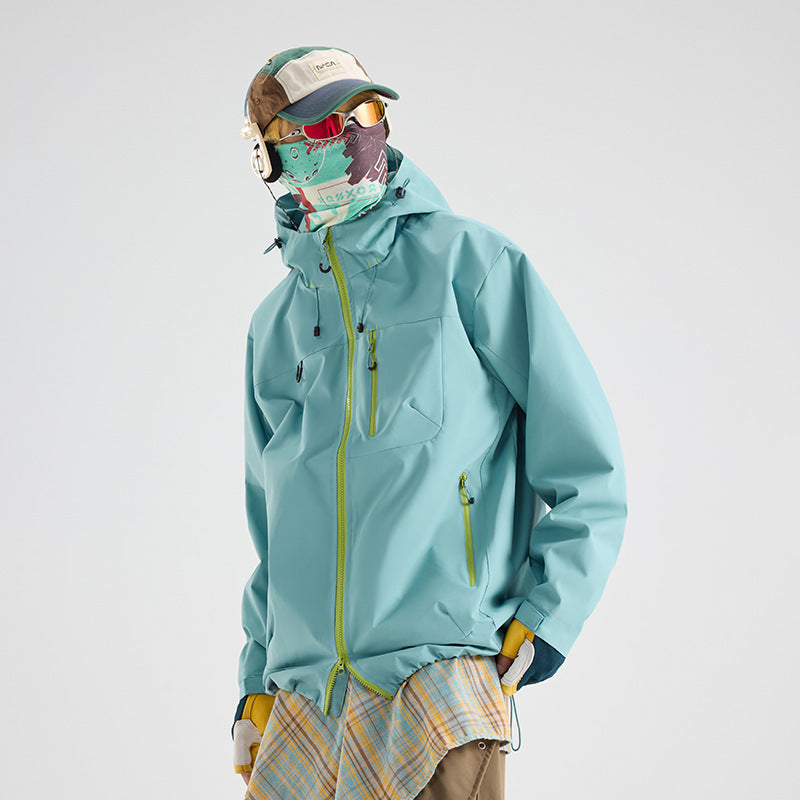 Couple soft shell three-in-one jacket men and women outdoor sports hiking cycling windproof waterproof mountaineering warm jacket