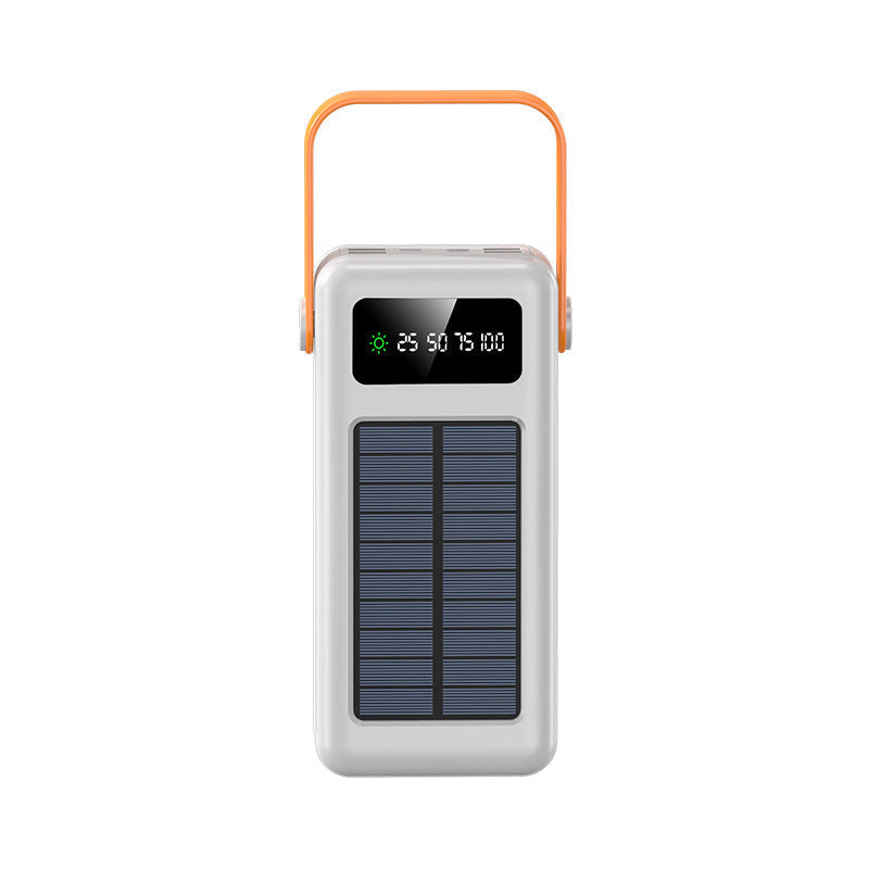 KC Cross-border Solar Energy3c Certified Power Bank with Cable50000mAh large capacity portable power bank customization